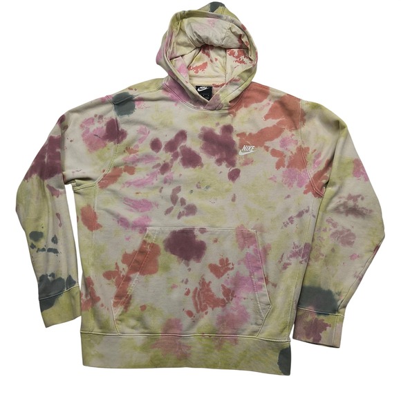 Nike Other - Nike Men Tie Dye Hoodie Multi Color Pastel Pullover Sweatshirt CU4345-638 Size M
